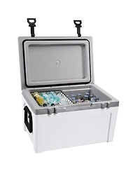 Cozito Insulated Portable Cooler, 52 qt Hard Ice Chest with Heavy Duty Handle, Holds 50 Cans