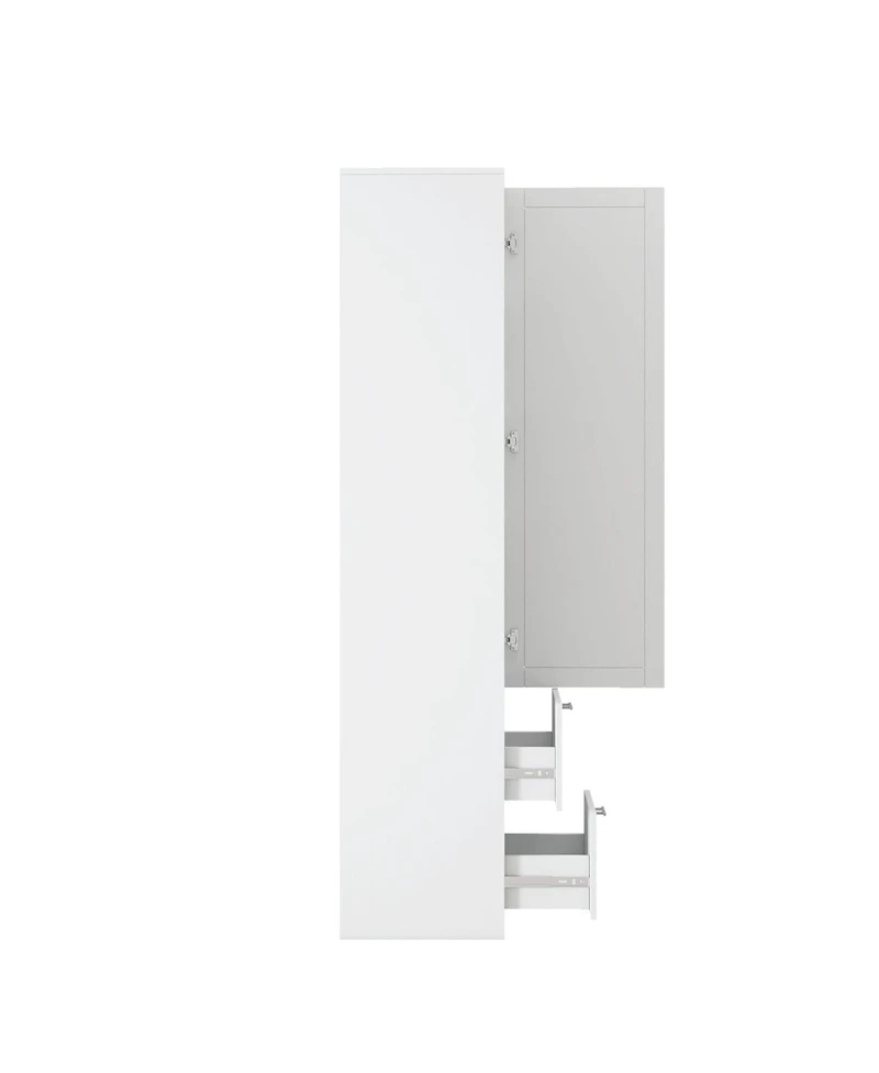 Streamdale Furniture Tall Freestanding Kitchen Pantry Cabinet with One Door and Two Drawers