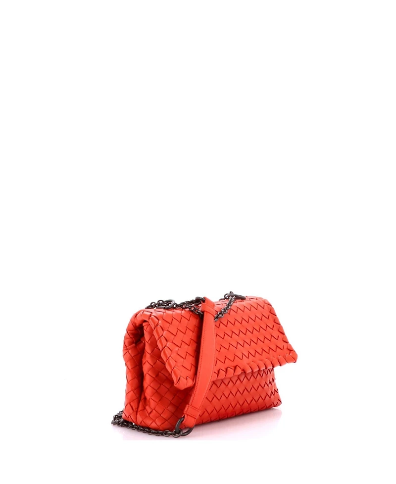Pre-Owned Bottega Veneta Small Olimpia Crossbody Bag Intrecciato Nappa