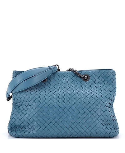 Pre-Owned Bottega Veneta Double Chain Tote Intrecciato Nappa