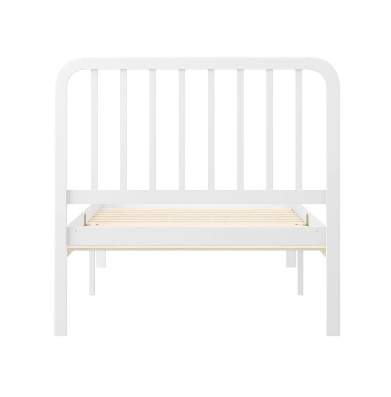 Platform Bed Frame with Wood Slat Headboard and Foundation