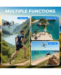 Contixo F19 Arvo Foldable Drone with 1080P Hd Camera, Fpv, Obstacle Avoidance, 2 Batteries, Brushless Motors and Led Lights