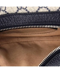 Pre-Owned Gucci Mini Ophidia Half Moon Bag Gg Coated Canvas