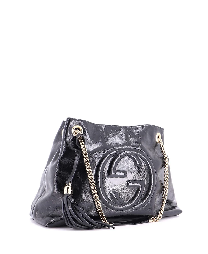Pre-Owned Gucci Medium Soho Chain Strap Shoulder Bag Patent