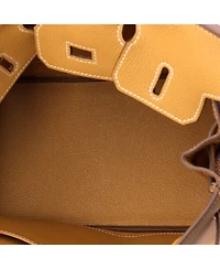 Pre-Owned HERMES Birkin 25 Handbag Brown Togo with Gold Hardware