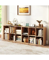 Slickblue Modern 6-Cube Organizer Bookcase with Anti-Tip Hardware