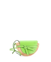 Pre-Owned Loewe Mini Gate Leather Shoulder Leather with Raffia