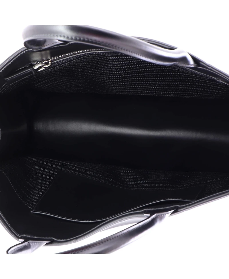 Pre-Owned Prada Large Symbole Shopper Tote Embossed Leather