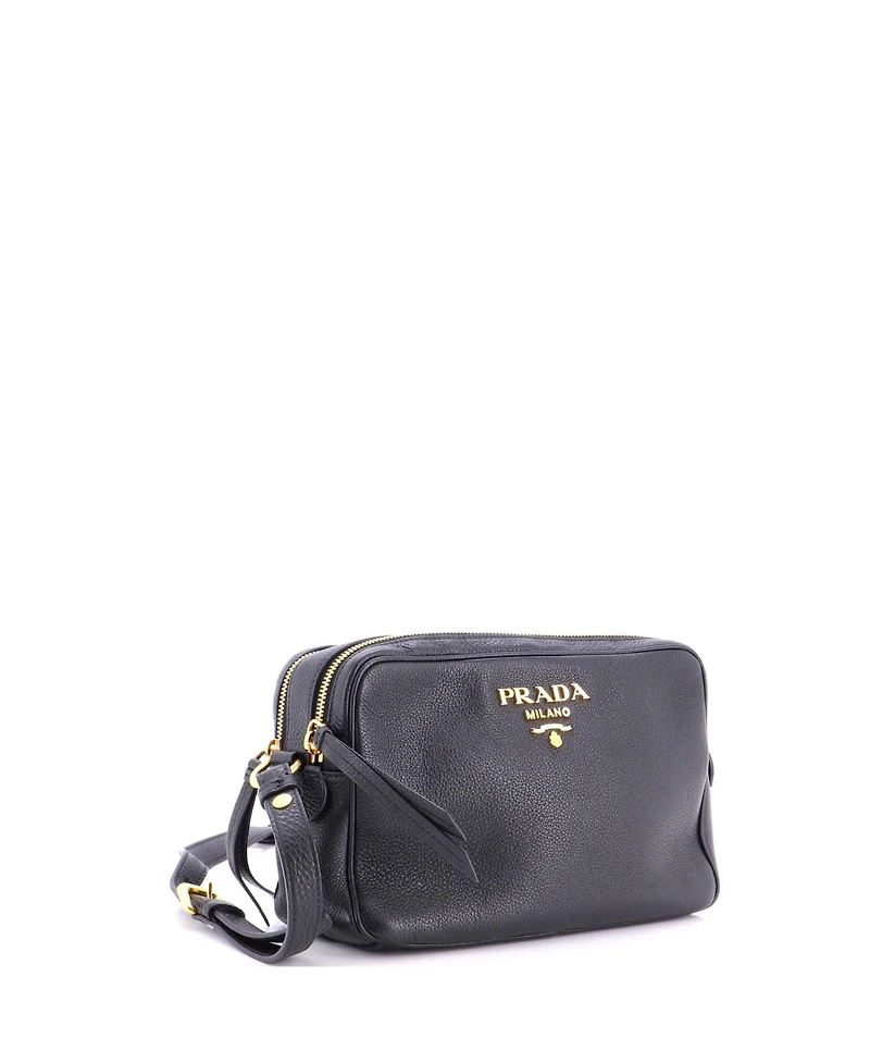 Pre-Owned Prada Medium Double Zip Camera Bag Vitello Phenix