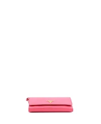 Pre-Owned Prada Small Wallet on Strap Saffiano Leather