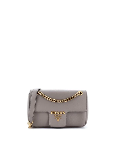 Pre-Owned Prada Small Pattina Flap Shoulder Bag Saffiano Leather