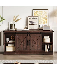 gaomon Tv Stand for 65 Inches Tv Adjustable Shelf Media Console Storage Cabinet Living Room Furniture