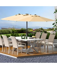 gaomon 13FEET 3-Head Outdoor Patio Umbrella for Poolside, Lawn and Backyard, Without Base
