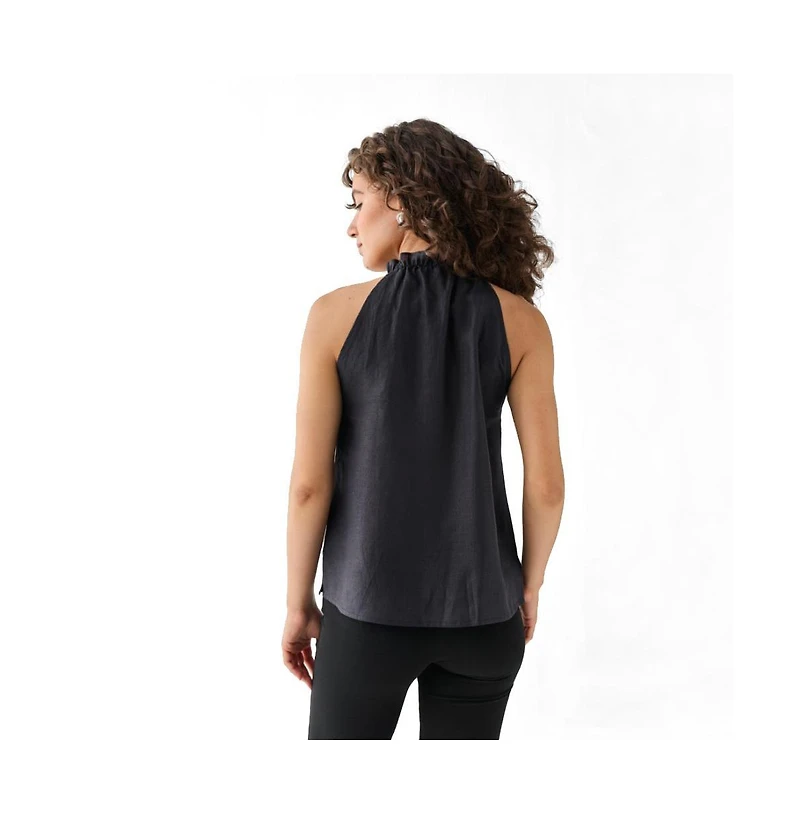 Reistor Women's Halter Hemp Neck Top