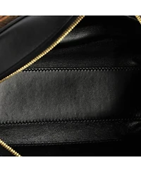 Pre-Owned Loewe 23 Amazona Cropped Bag Tartan Suede and Leather