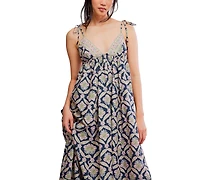 Free People Women's Sorrento Stroll Printed Sleeveless Cotton Dress