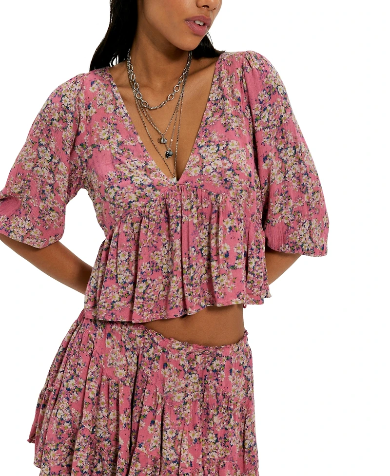 Free People Women's Perishing Printed Top & Skirt, 2-Piece Set