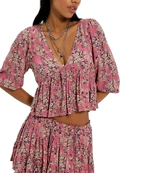 Free People Women's Perishing Printed Top & Skirt, 2-Piece Set