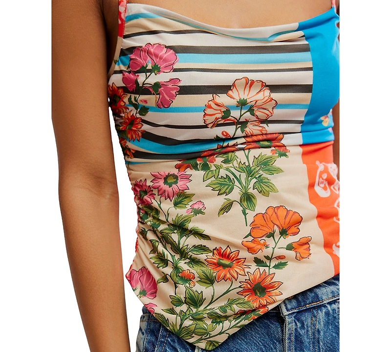 Free People Women's Estella Square Neck Asymmetric Tank Top