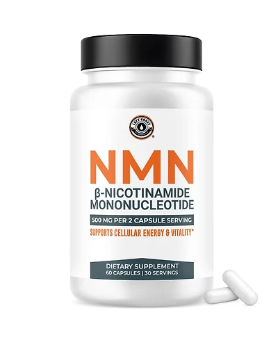 Left Coast Performance Nmn Supplement 500 Milligram Nicotinamide Mononucleotide Capsules for Cellular Energy and Healthy Aging, 60 Count