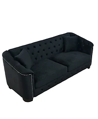 Streamdale Furniture Streamdale 77inch Modern Chesterfield Velvet Sofa