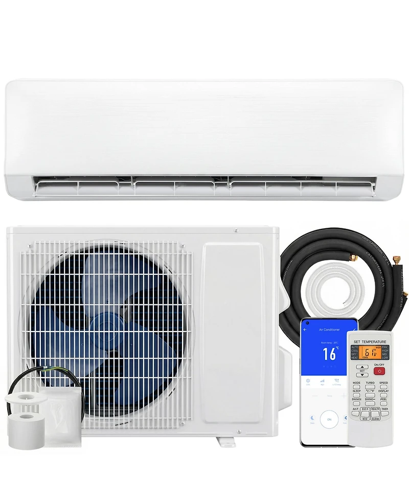 Homcom 18000 Btu Mini Split Air Conditioner, 22 SEER2 Wifi Enabled Ac Unit