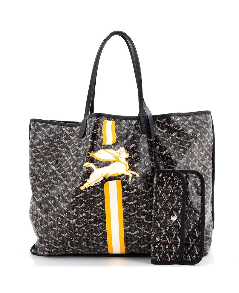 Pre-Owned Goyard Gm Anjou Reversible Tote Printed Coated Canvas