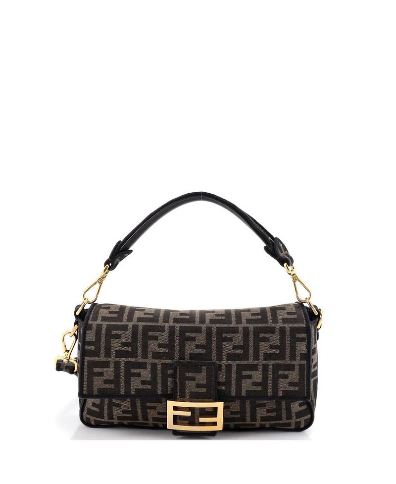 Pre-Owned Fendi Medium Baguette Nm Bag Zucca Canvas