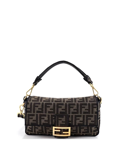 Pre-Owned Fendi Medium Baguette Nm Bag Zucca Canvas