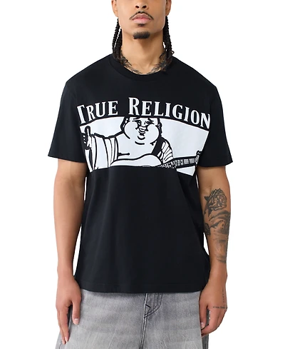 True Religion Men's Checkered Buddha Short-Sleeve T-Shirt