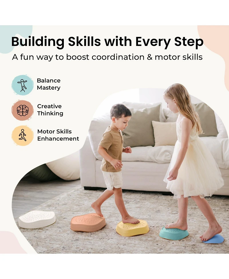 Tiny Land Sensory Stepping Stones Toddler Balance Coordination Toy