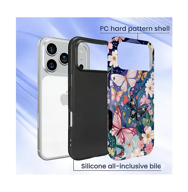 Gonez Case for iPhone 17 Pro, 2-in-1 Dual-Layer Shockproof Protection