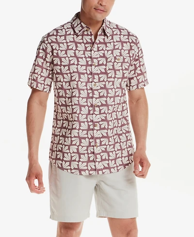 Weatherproof Vintage Men's Short-Sleeve Print Shirt