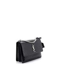 Pre-Owned Saint Laurent Medium Sunset Crossbody Bag Embossed Leather