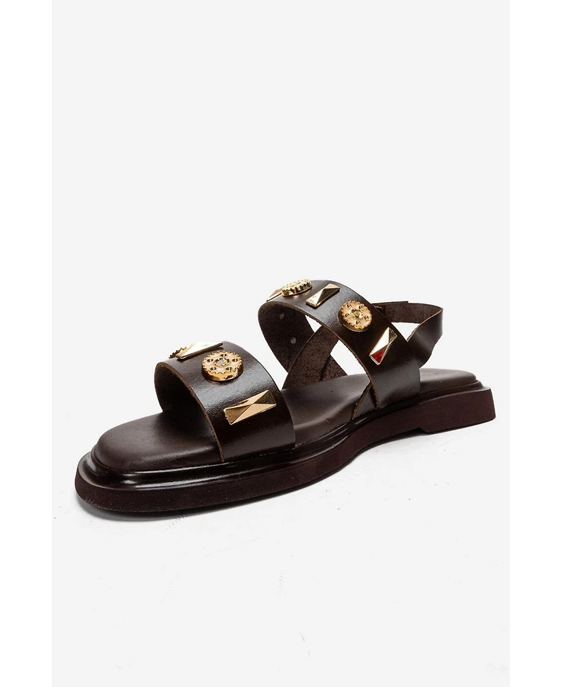 Forever & Always Shoes Women's Libera Leather Sandal
