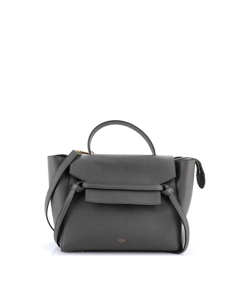 Pre-Owned Celine Mini Belt Bag Textured Leather