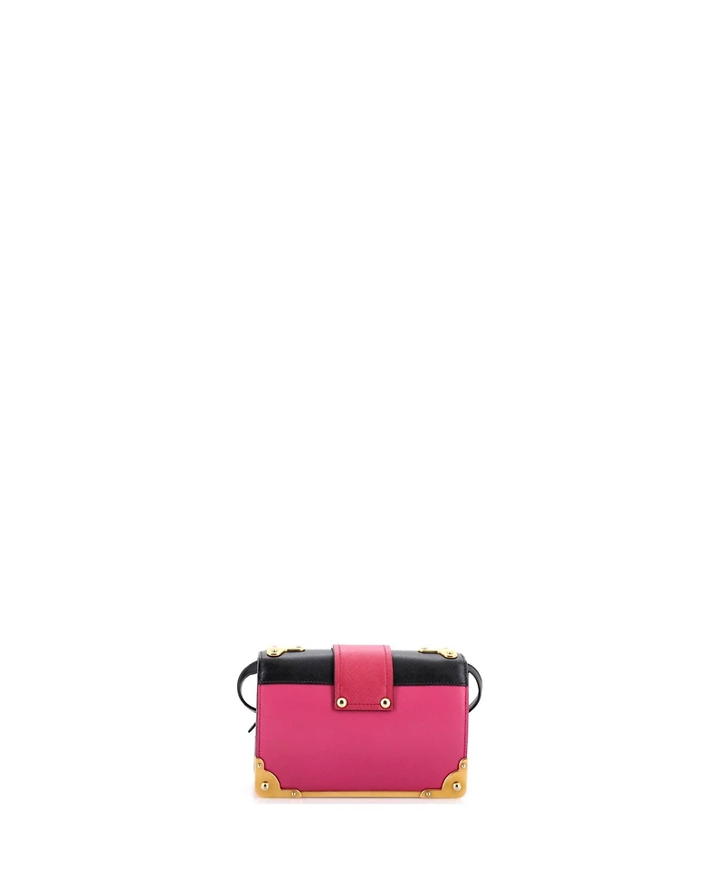 Pre-Owned Prada Small Cahier Crossbody Bag Embellished Leather