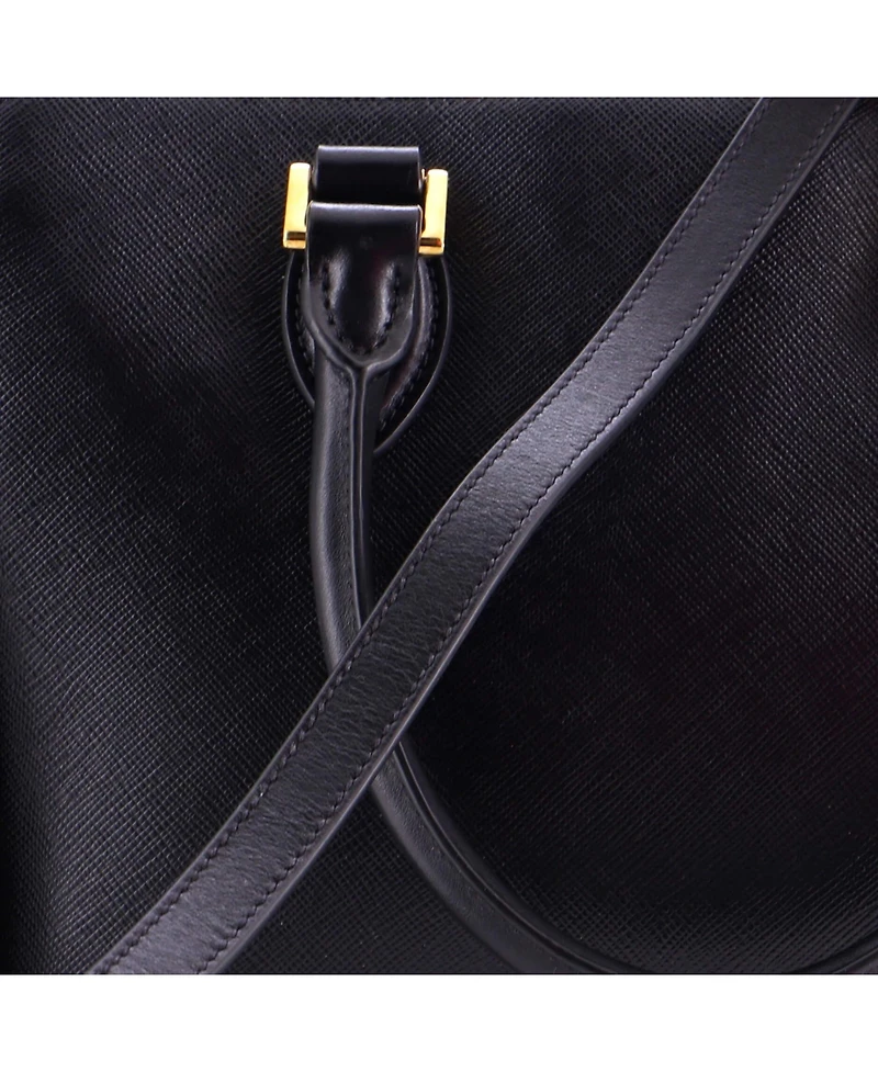 Pre-Owned Prada Small Convertible Zip Tote Saffiano Leather
