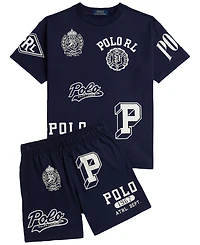 Polo Ralph Lauren Boys' 8-20 Cotton Jersey Graphic Shorts