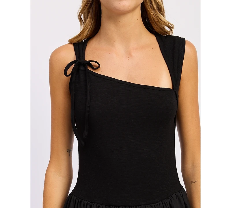 En Saison Women's Sloane Asymmetric Neck Maxi Dress