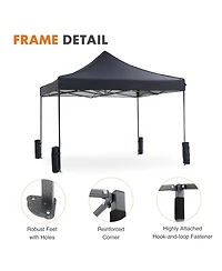 Yiortwo 10x10 Pop Up Canopy Tent Outdoor Instant Shade Portable Shelter