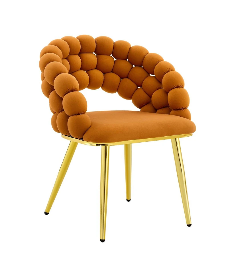Streamdale Furniture Set of 2 Velvet Bubble Chairs with Legs, Modern Accent Chairs