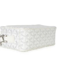 Pre-Owned Goyard White Goyardine Heart Canvas Sac Cap Vertn Pm