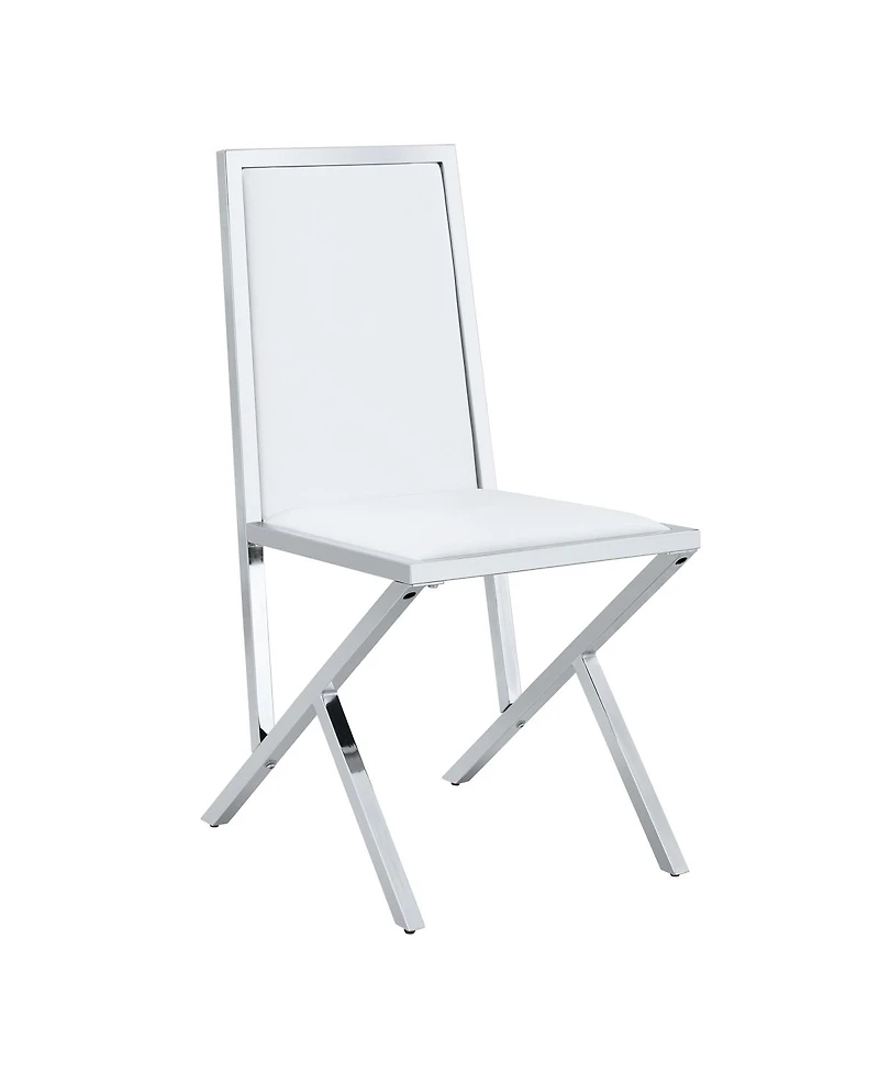 Streamdale Furniture 4 Pack metal framed Pu dining chairs, ergonomic, simple and luxurious
