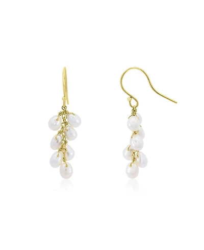 The Lovery Pearl Bead Dangle Earrings 14K Gold
