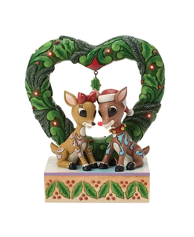 Jim Shore Rudolph Fig Rudolph and Clarice Wreath