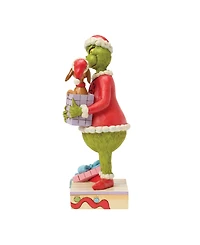 Jim Shore Grinch Fig Grinch Holding Gift with Max