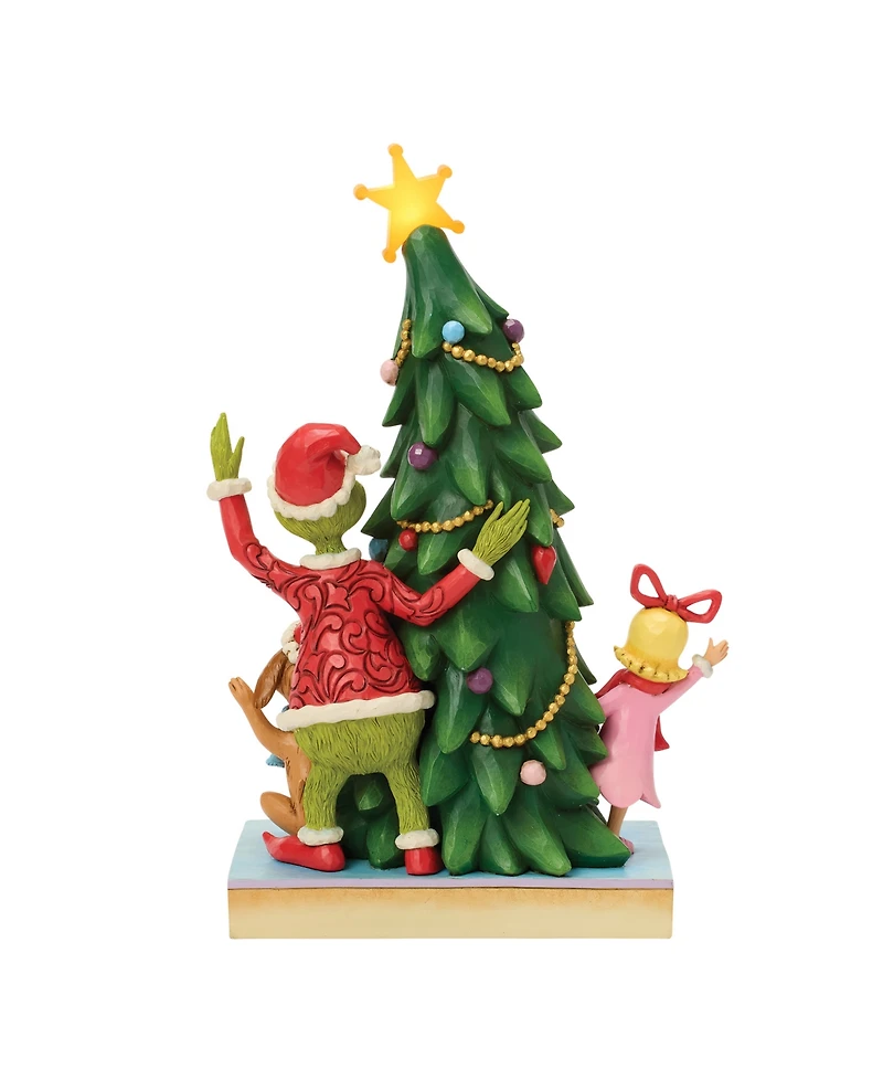 Jim Shore Grinch Fig Grinch, Cindy, Max Peeking