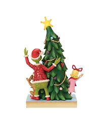 Jim Shore Grinch Fig Grinch, Cindy, Max Peeking