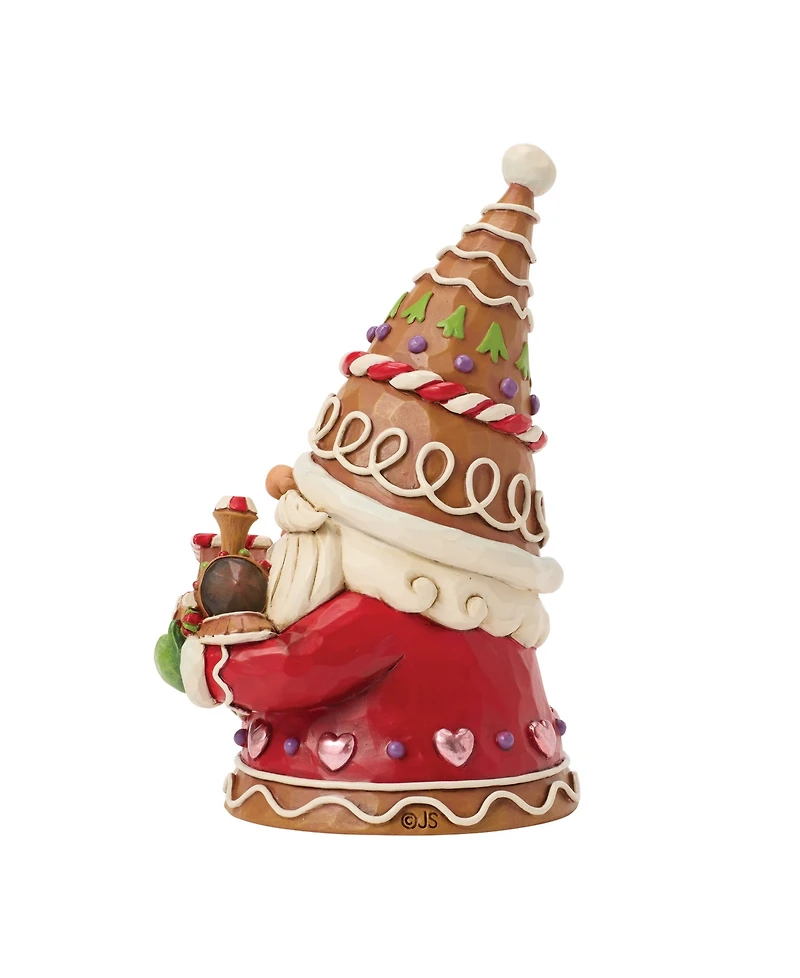 Jim Shore Heartwood Creek Fig Gingerbread Gnome with Train